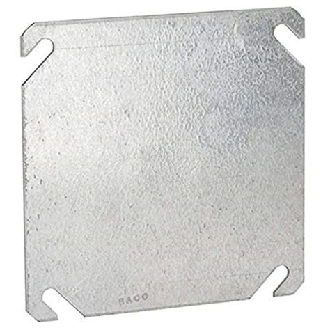 galvanized swivel cover junction box|RACO 752 4 in. Square Box Cover, Flat, Blank, 50.